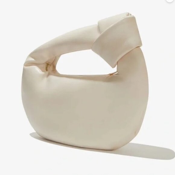 🆕 Melie Bianco Alexandra Top Handle Bag in Cream Vegan Leather - Picture 1 of 9